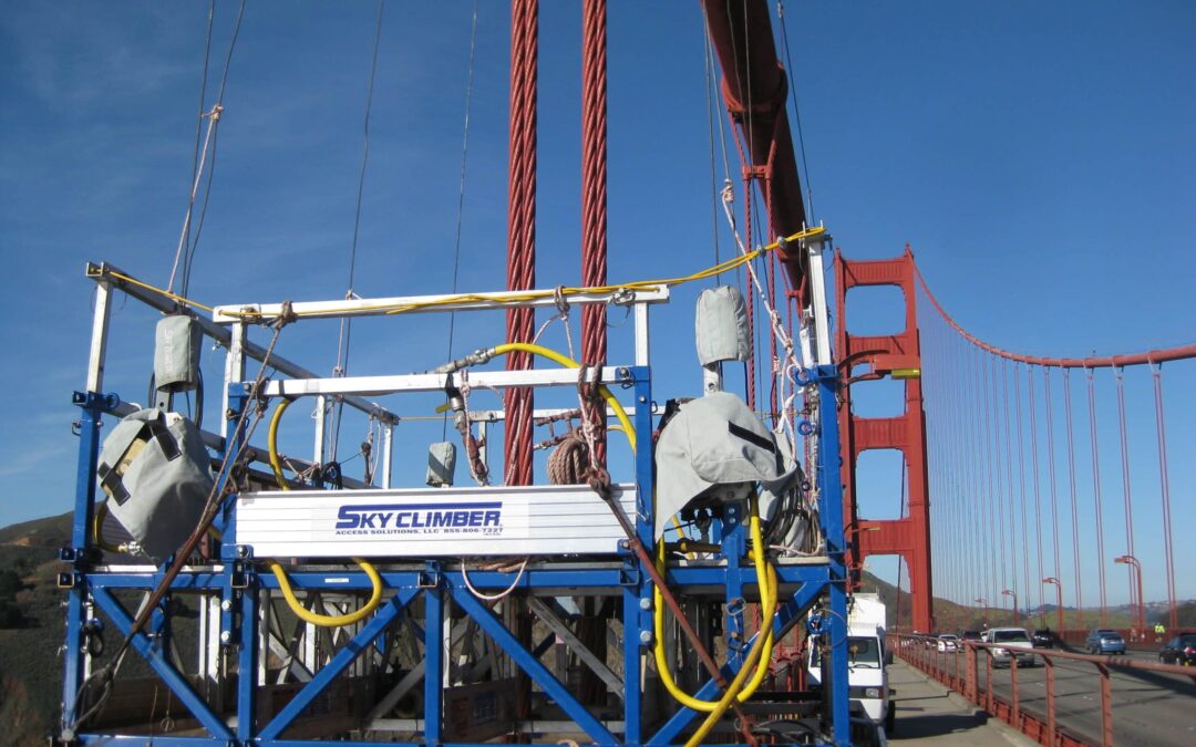 On the Golden Gate Bridge with Sky Climber