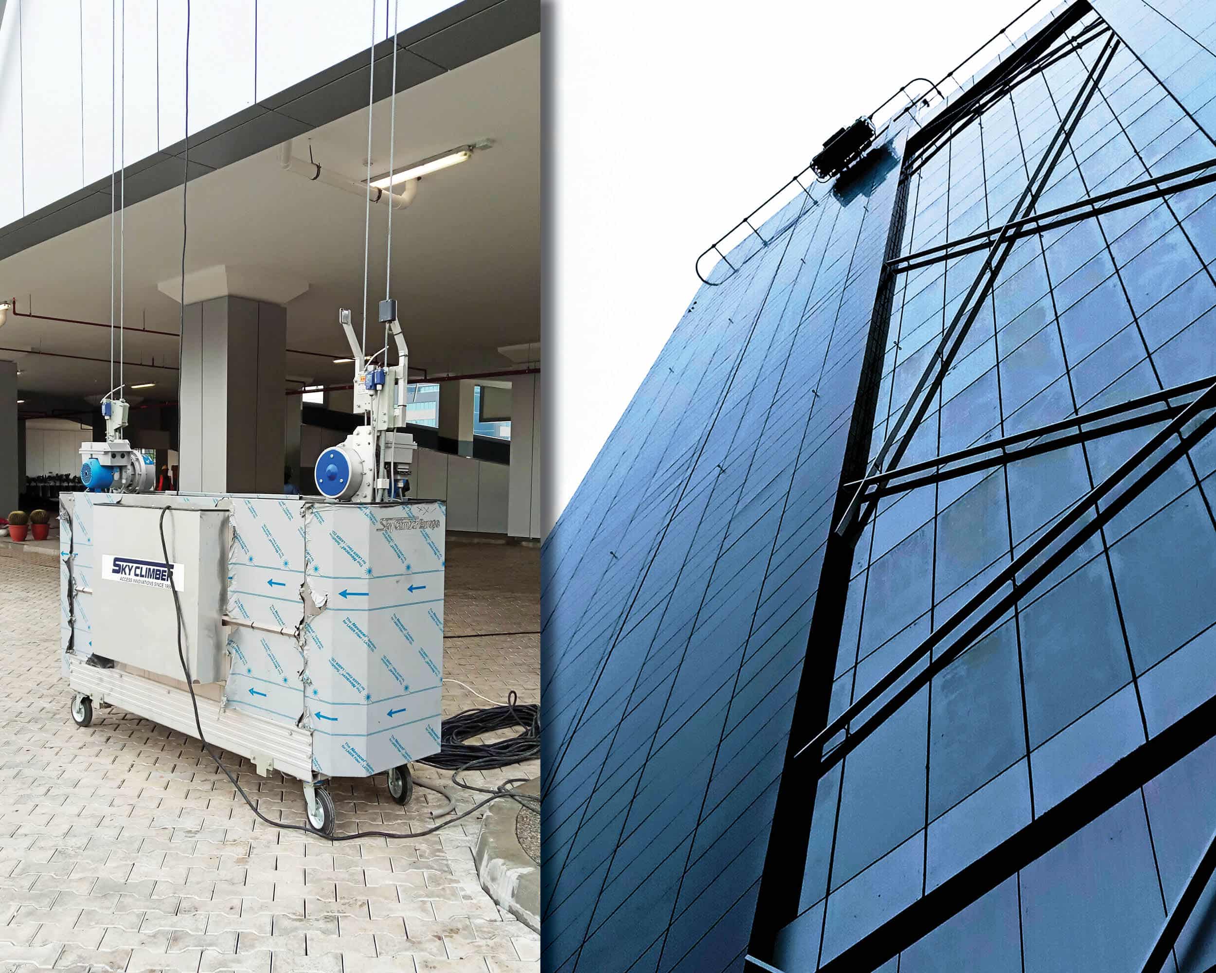 BMU roofcar and monorail application in Nigeria