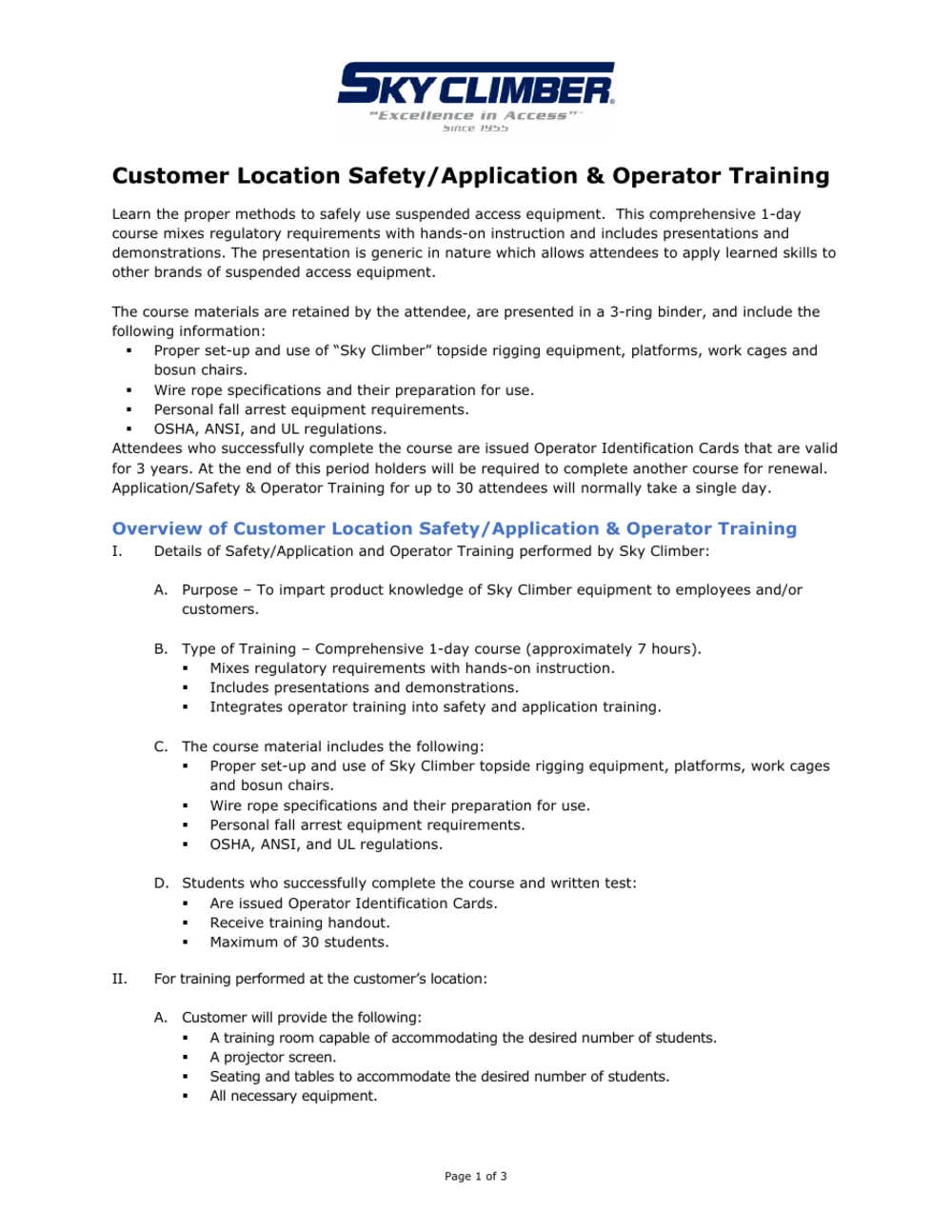 2026 Customer Location Safety Training, page 1