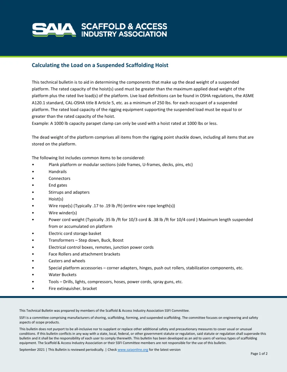 Calculating the Load on a Suspended Scaffolding Hoist, page 1