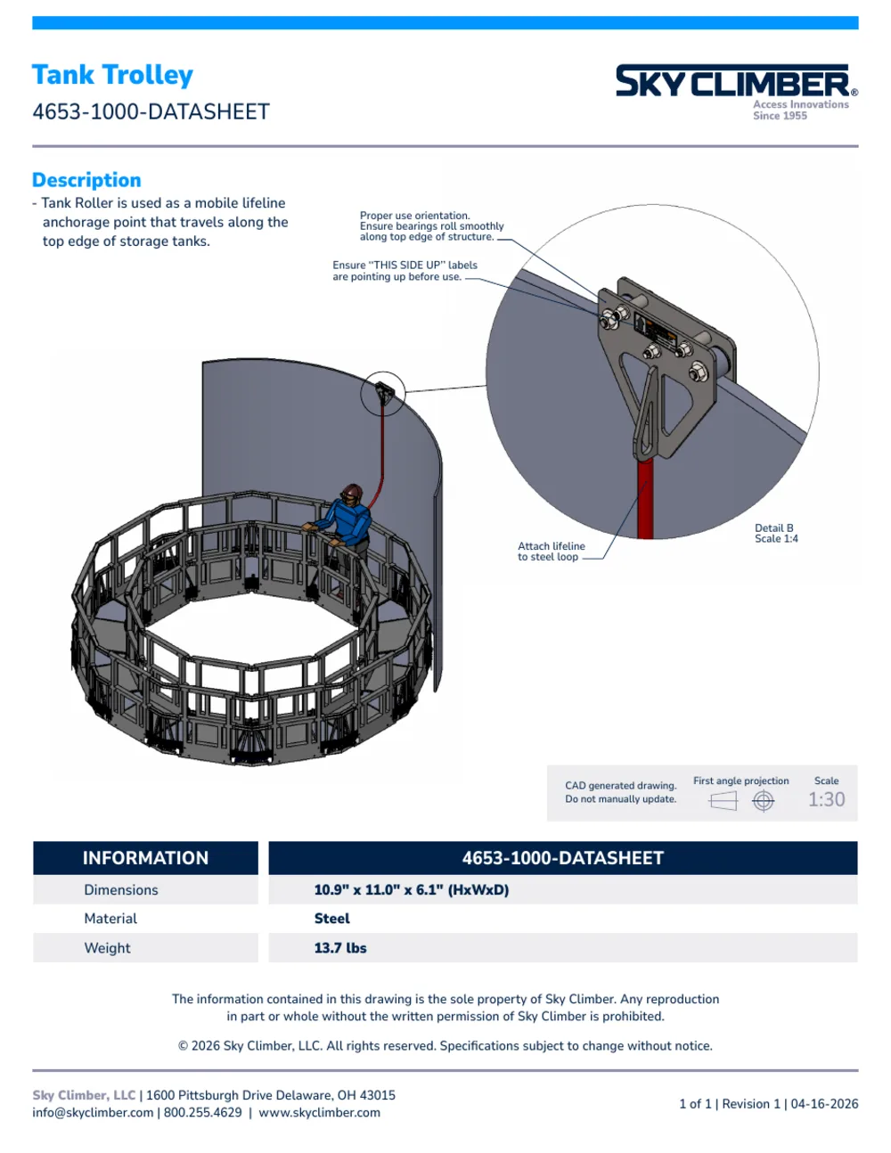 Tank Trolley 4653-1000 datasheet, page 1